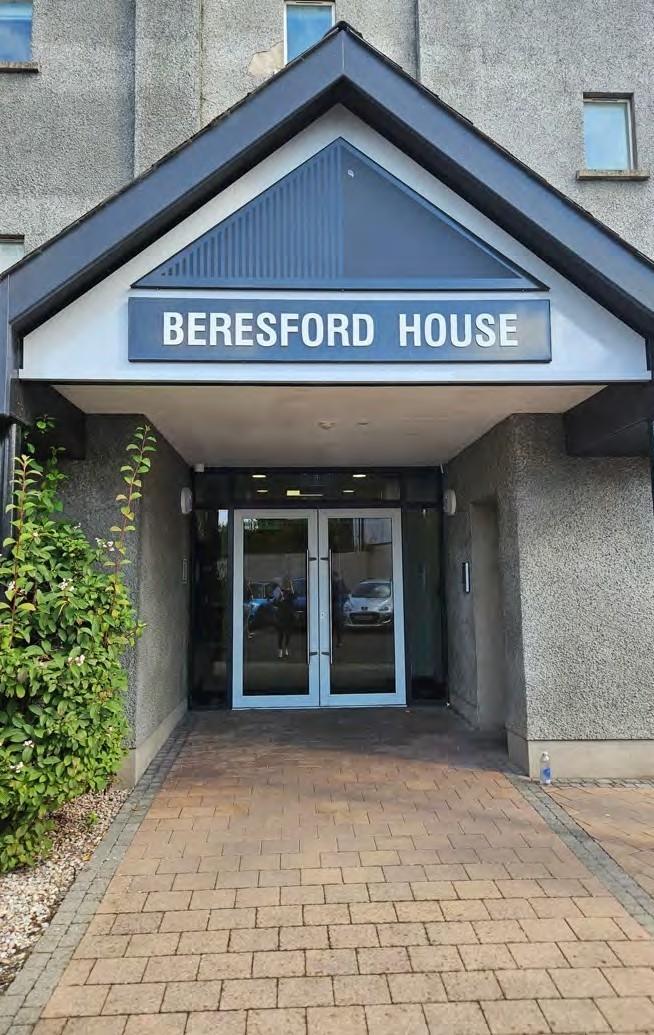 Entrance to Beresford House, 2 Beresford Road, Coleraine, home of the Advanced Overwatch head office